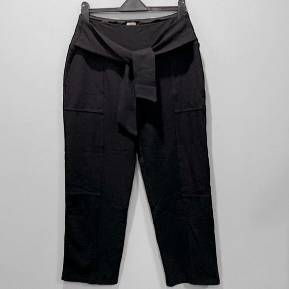 Joie wide leg capris pants Black waist high rise Size xl - Picture 2 of 15